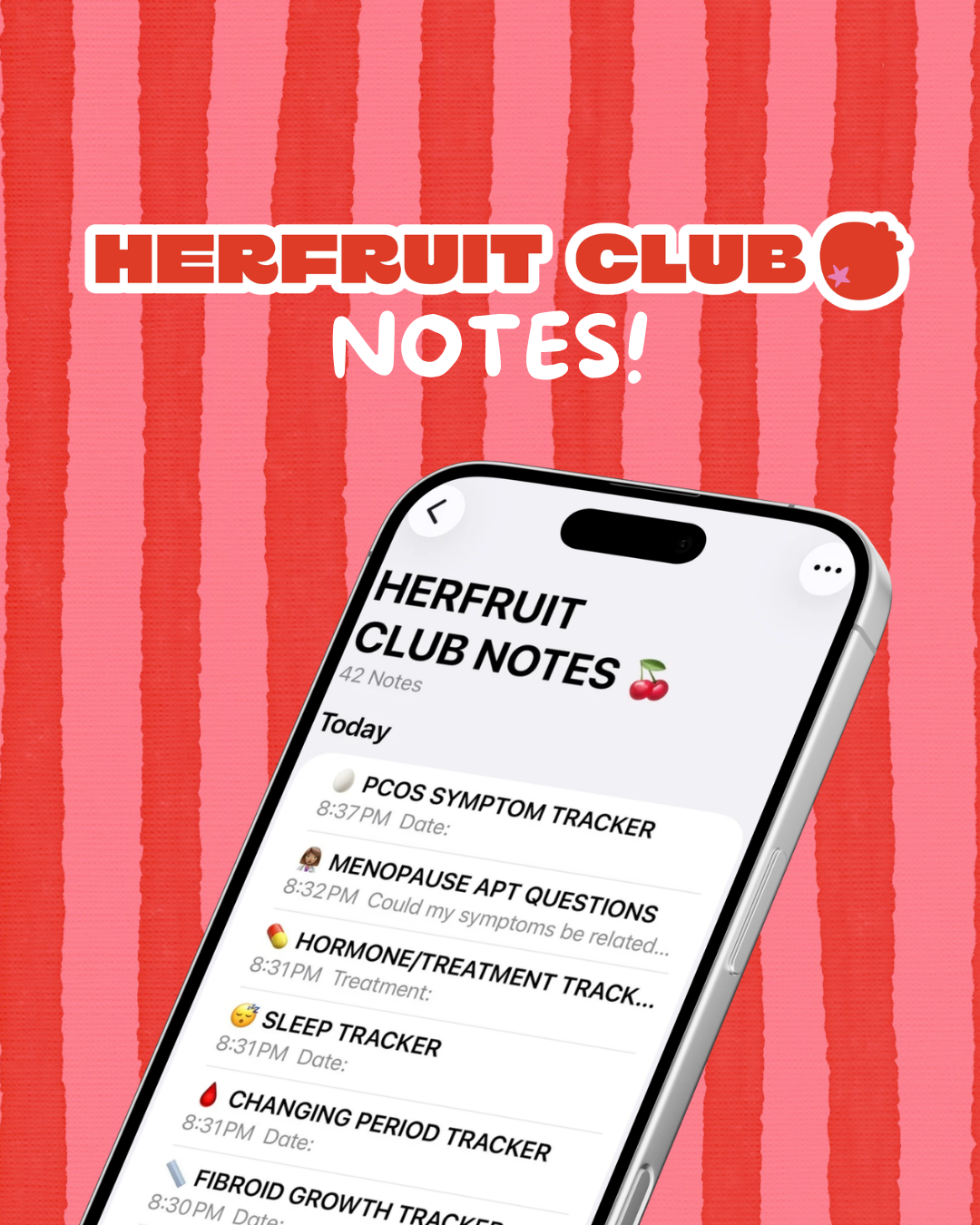 HerFruit Club Notes social media reel cover