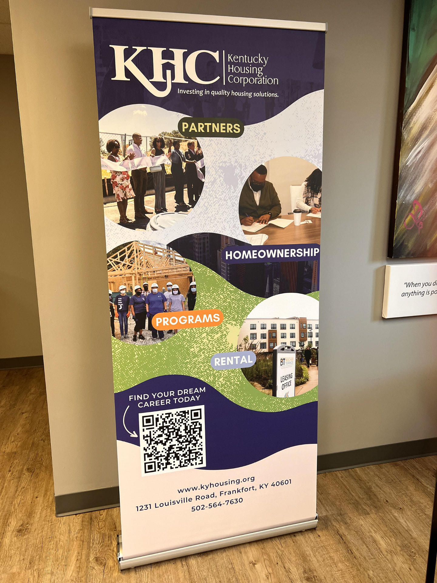 KHC event banner and materials